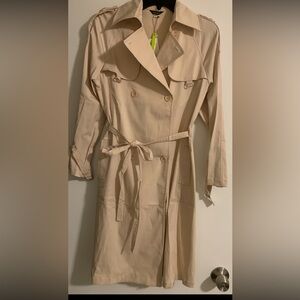 NWT Women's Classic Naivee Asian Tan Trench Coat Size S/2-4